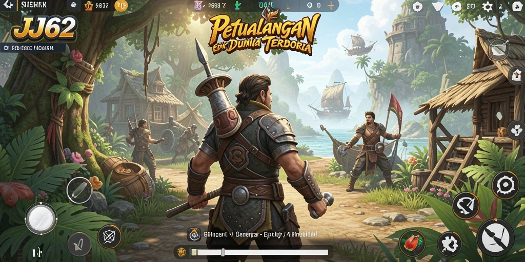 Tampilan menggembirakan dari gameplay petualangan di JJ62.