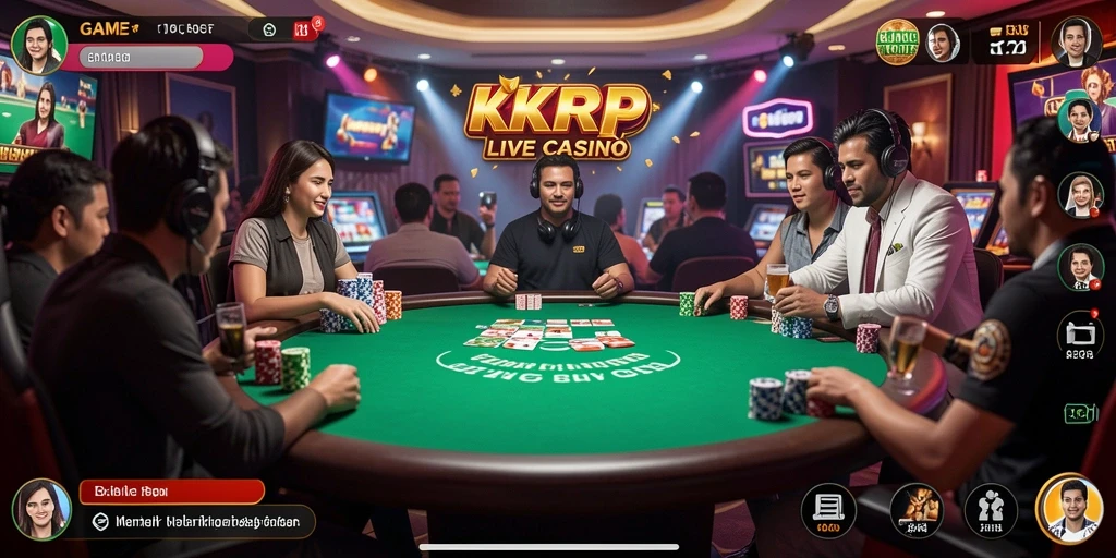 Tampilan gameplay Live Casino yang menarik dari KKRP.
