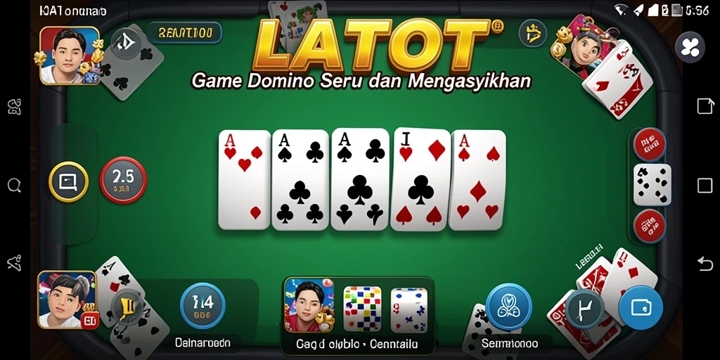 Antarmuka yang menarik dengan gameplay domino yang seru.