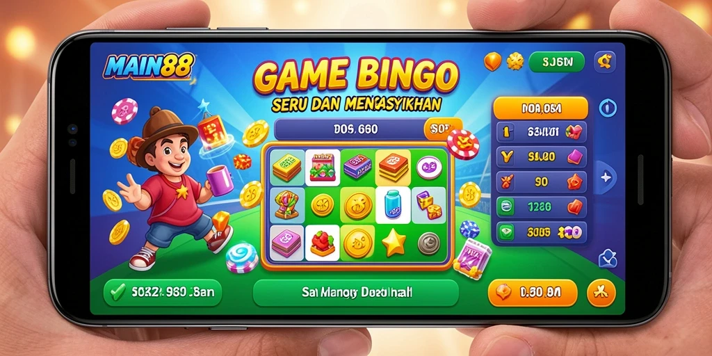 Screenshot gameplay utama dari MAIN88 Bingo yang seru dan interaktif.
