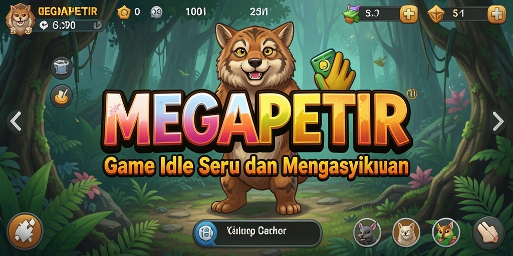 Screenshot gameplay <strong>MEGAPETIR</strong> dengan visual yang menawan.