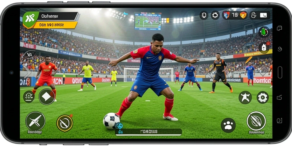Tampilan gameplay dinamis dari OLX128 dengan berbagai cabang olahraga.